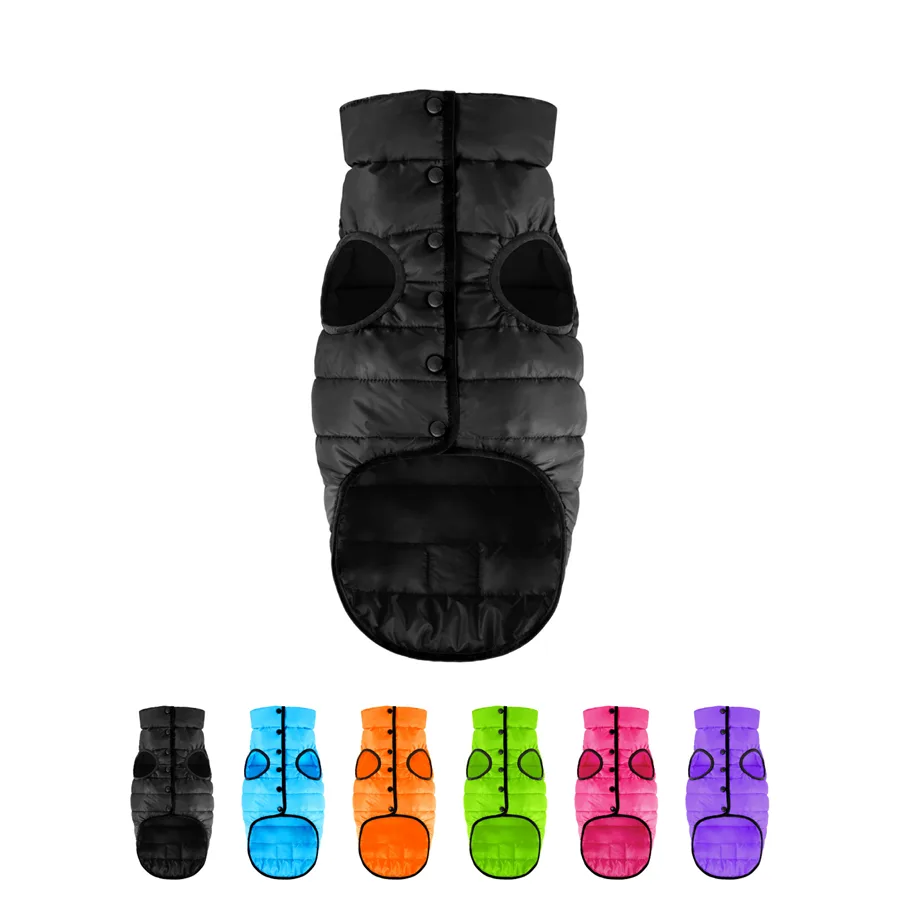 Курточка для собак AiryVest ONE XS22 20-22 см Нейлон Чорна