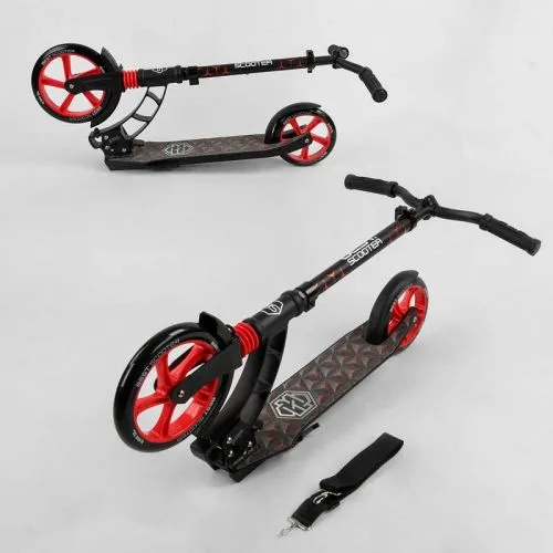Самокат двоколісний Best Scooter з PU колесами 23 см для дітей та підлітків.