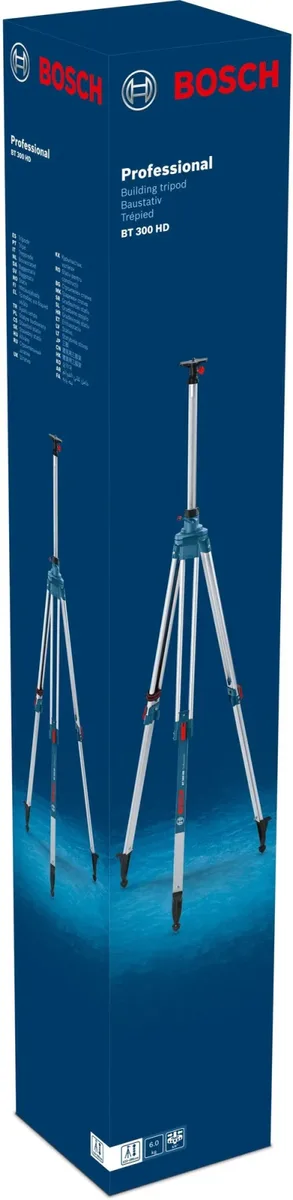 Штатив Bosch Professional BT300HD для лазерных нивелиров, 5/8", высота 122-295 см, вес 72 кг