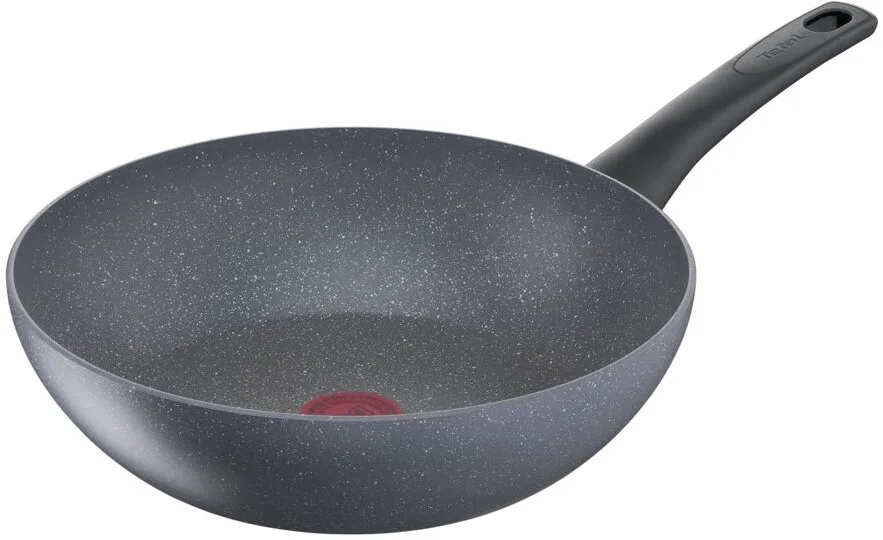 Сковорода ВОК Tefal Healthy Chef, 28 см, алюмінієва, сірого кольору.