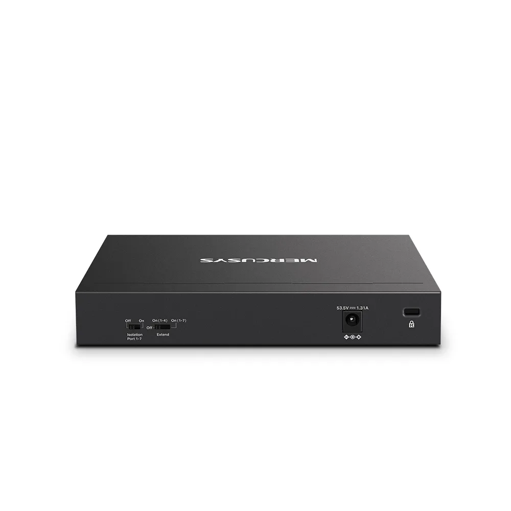 Комутатор MERCUSYS MS108GP 8xGE (7xPoE), 65Вт, Некерований