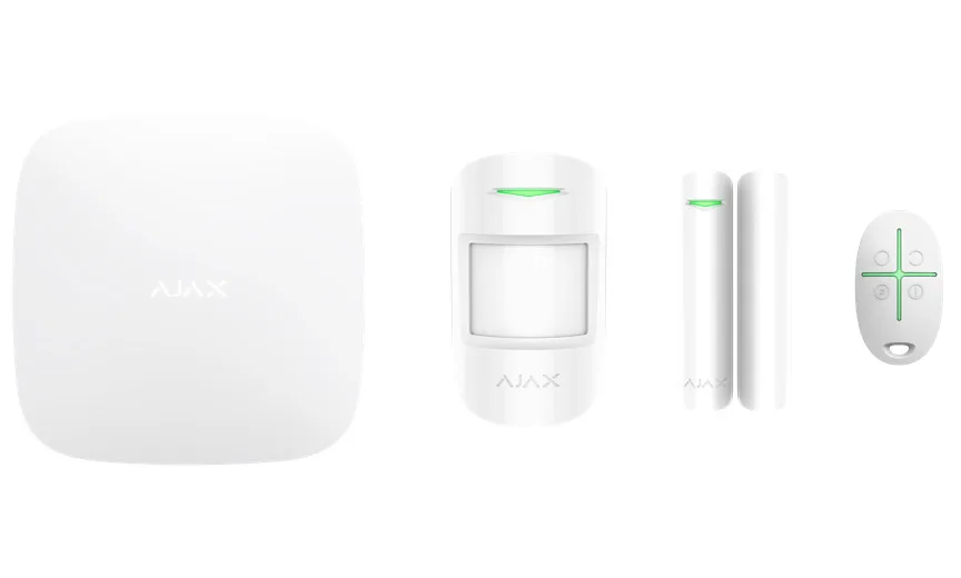 Комплект охоронної сигналізації Ajax StarterKit 2, hub2, motionprotect, doorprotect, spacecontrol, jeweller, бездротовий, білий