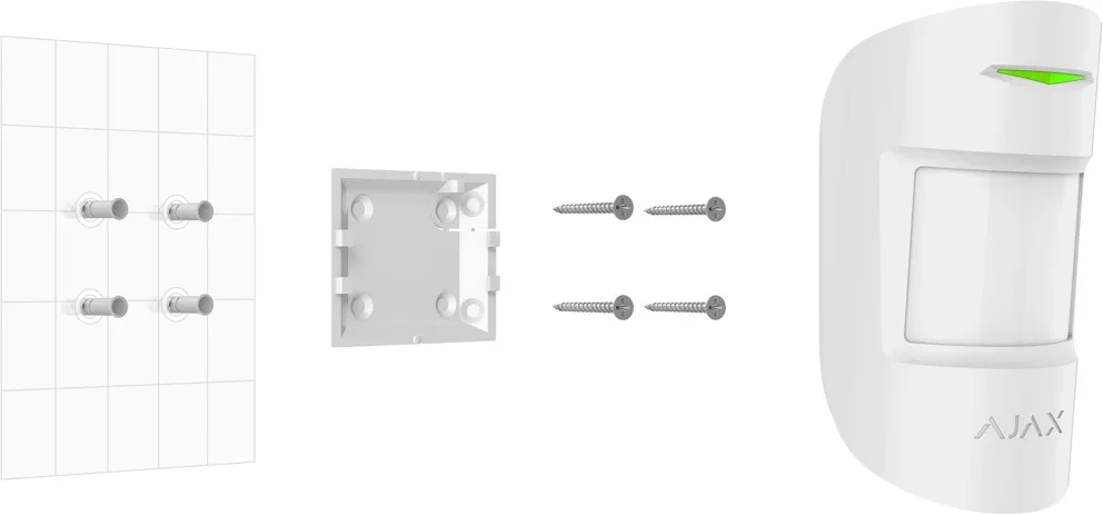 Комплект охоронної сигналізації Ajax StarterKit 2, hub2, motionprotect, doorprotect, spacecontrol, jeweller, бездротовий, білий