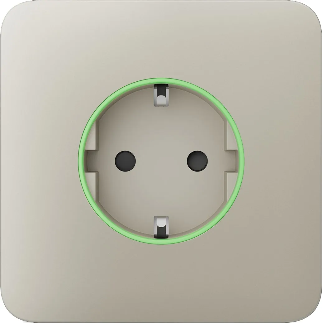 Передня панель для вбудованої розетки Ajax SoloCover for Outlet smart, Jeweler, бездротової, ivory