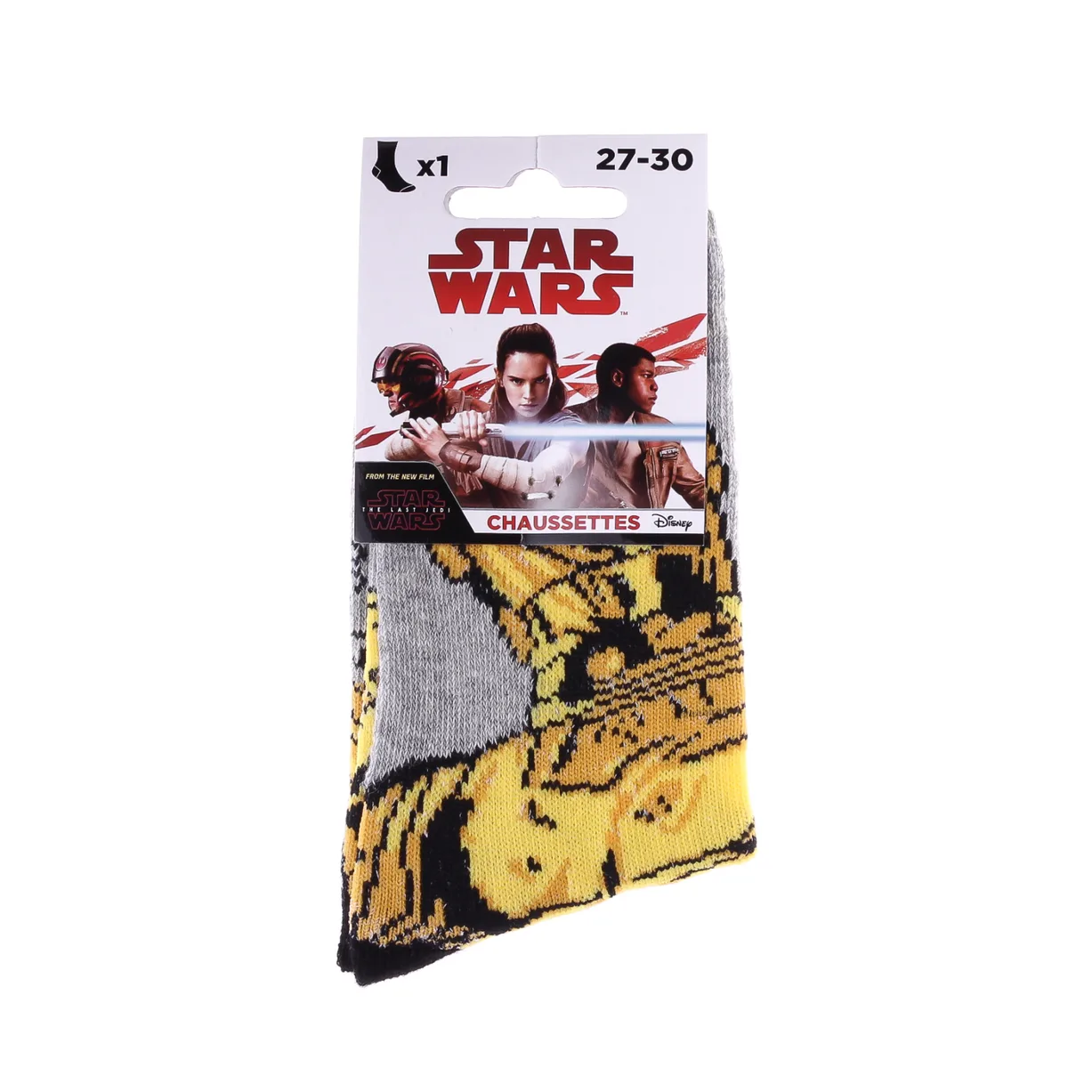 Шкарпетки Star Wars 68% полиэстер 32% хлопок Дет 27-30 светло-серый