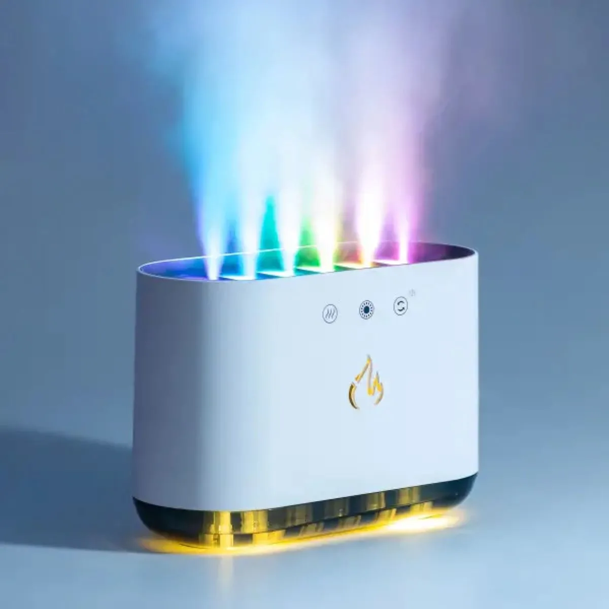 Увлажнитель воздуха паровой 900 мл с ароматизацией и RGB-подсветкой белый