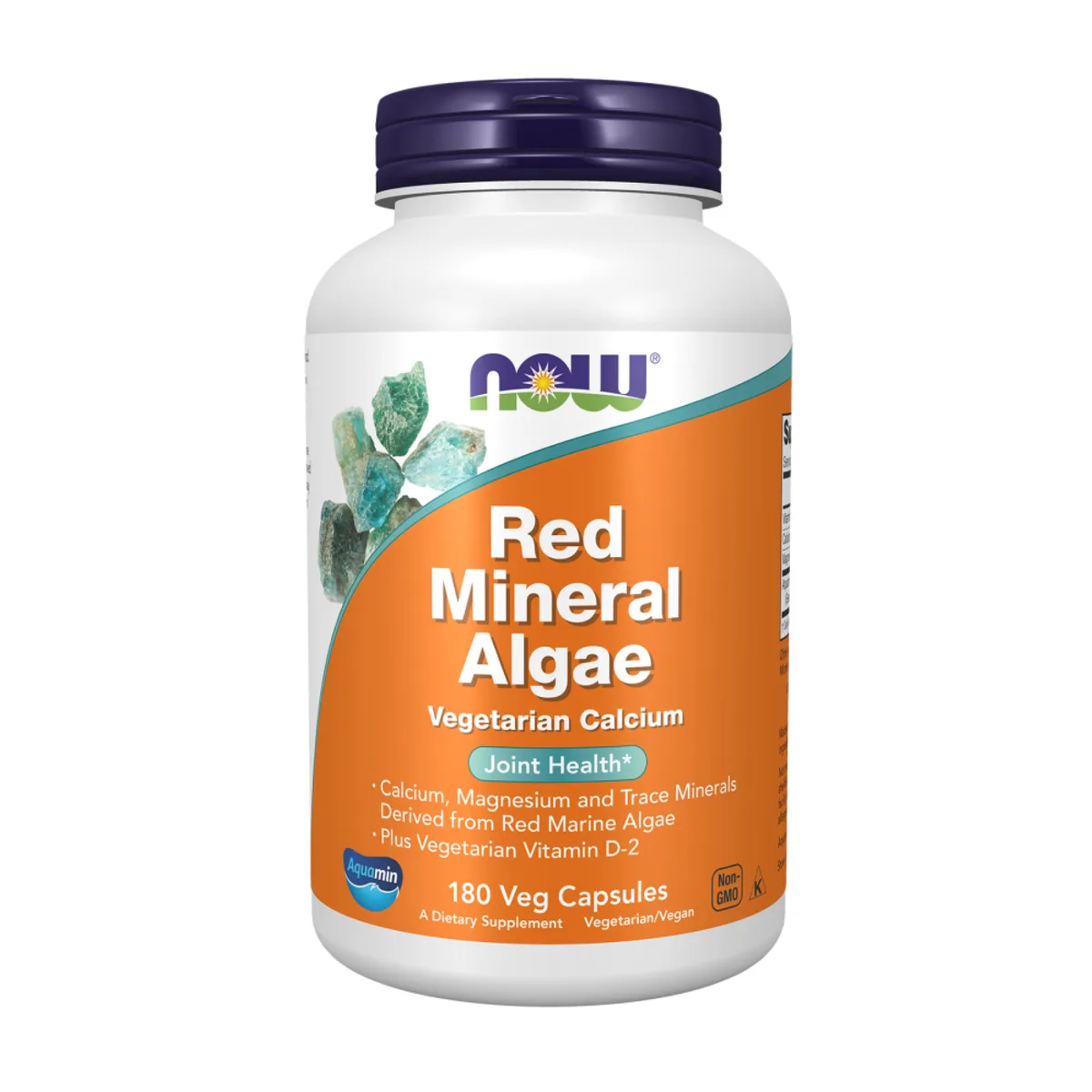 Red Mineral Algae Now Foods вегетаріанські капсули 180 шт для здоров'я кісток і зубів.