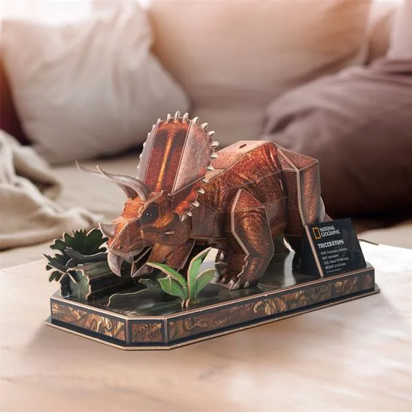 3D пазл CubicFun різнокольоровий Трицератопс 30х22х5 см