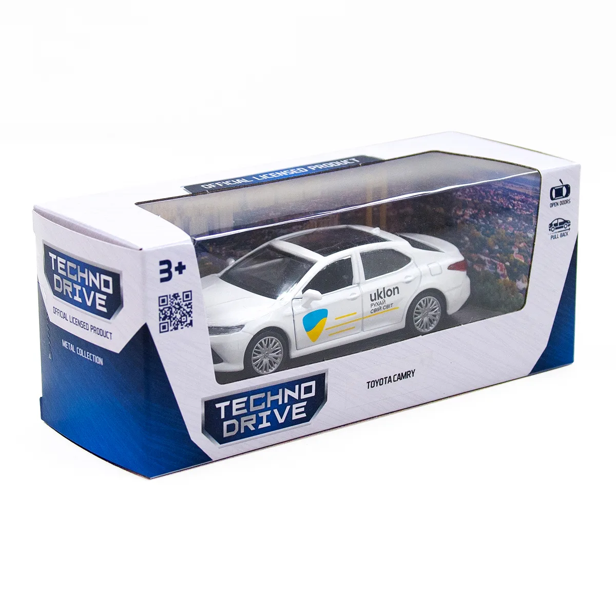 Автомодель TechnoDrive метал 11,2х5х3,6 см біла