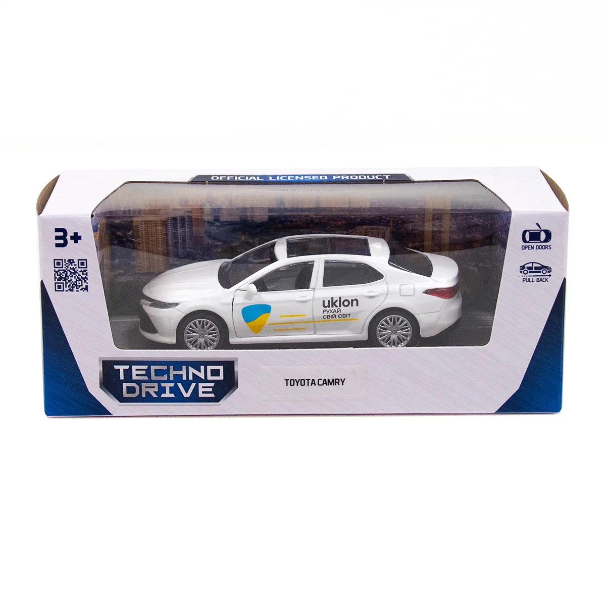 Автомодель TechnoDrive метал 11,2х5х3,6 см біла