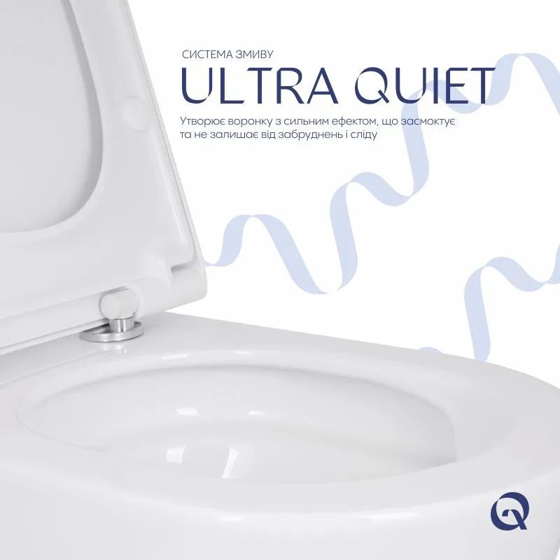 Підвісний унітаз Qtap Scorpio ML 520х365х365 мм кераміка білий безобідковий Soft-close