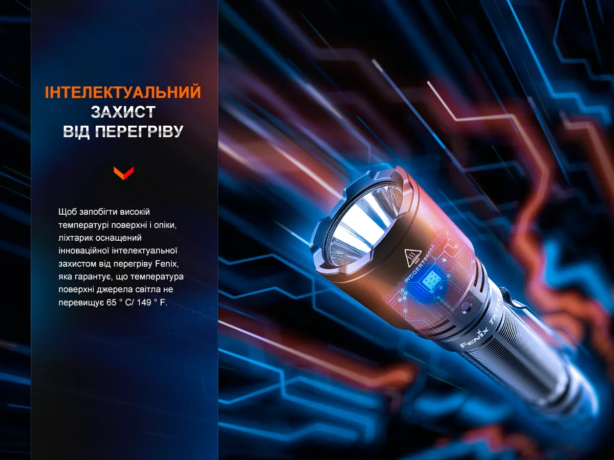 Ліхтар ручний Fenix алюміній 145,5х34х23,5 мм чорний 1600 люмен IP68