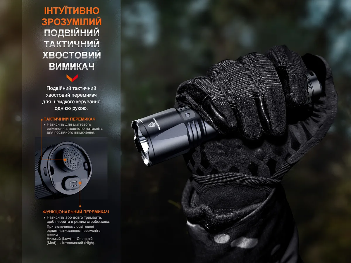 Ліхтар ручний Fenix алюміній 145,5х34х23,5 мм чорний 1600 люмен IP68