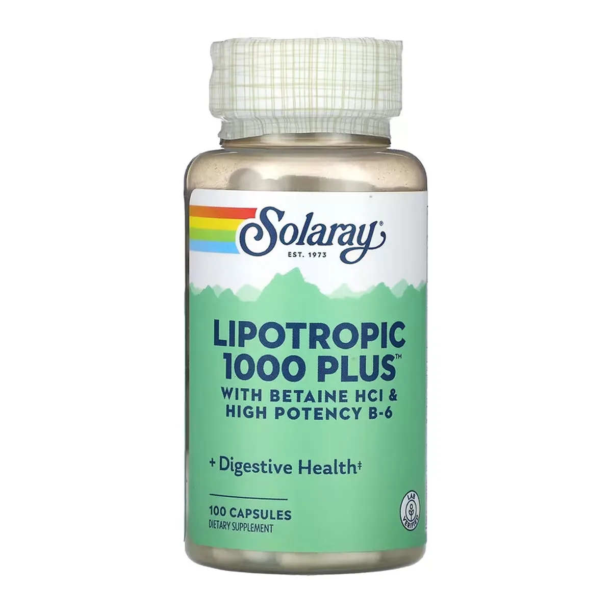 Lipotropic Solaray Бетаїн HCl 100 капсул