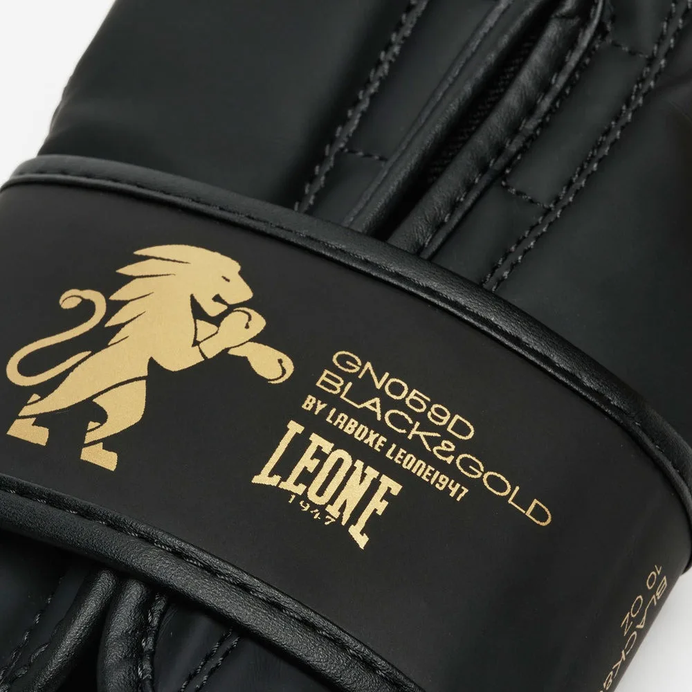Боксерські рукавиці Leone штучна шкіра 16 унцій чорні