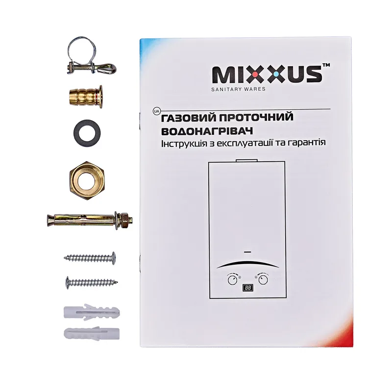 Газовая колонка MIXXUS 10 л/мин настенная металл черный