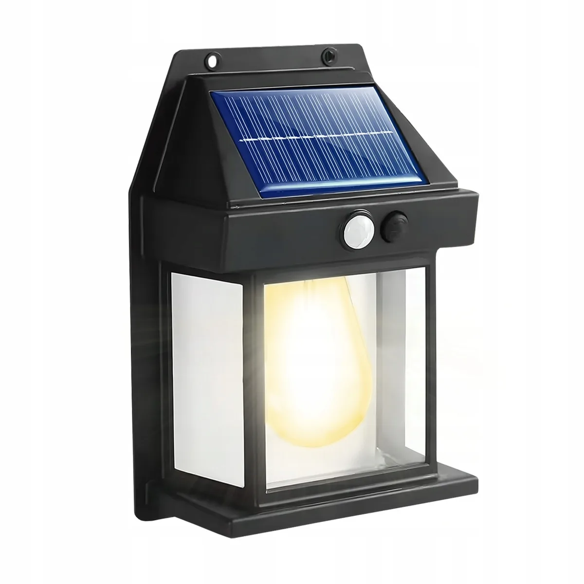 Сонячний LED світильник LumiLED пластик чорний 12х17х5,8 см 3000K з датчиком руху
