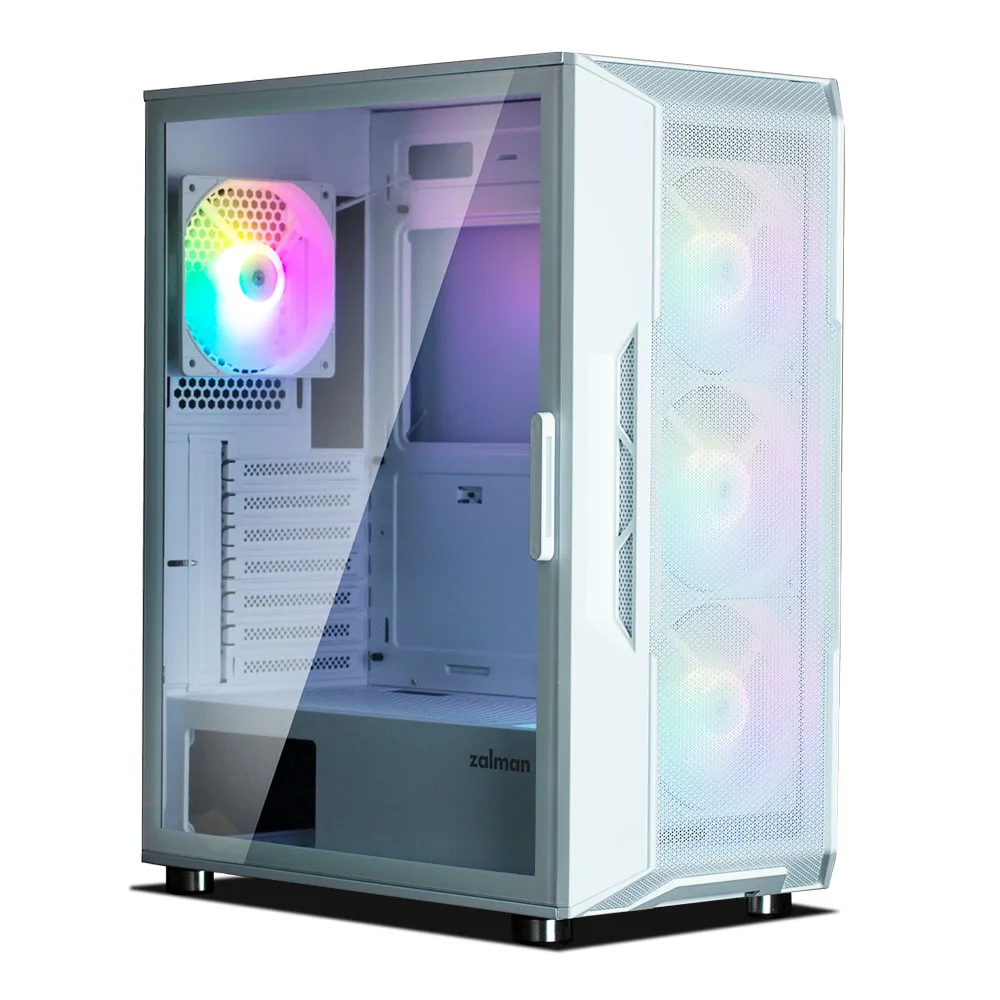 Корпус Zalman I3 Neo без БЖ, 1xUSB3.0, 2xUSB2.0, 4x120мм RGB, VGA 355мм, LCS ready, TG Side Panel, ATX, білий