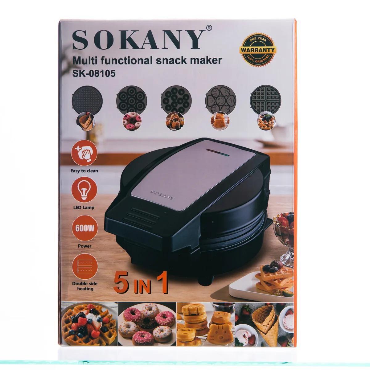 Мультипекар Sokany 600 Вт метал пластик 21,5х16,5х11 см чорний