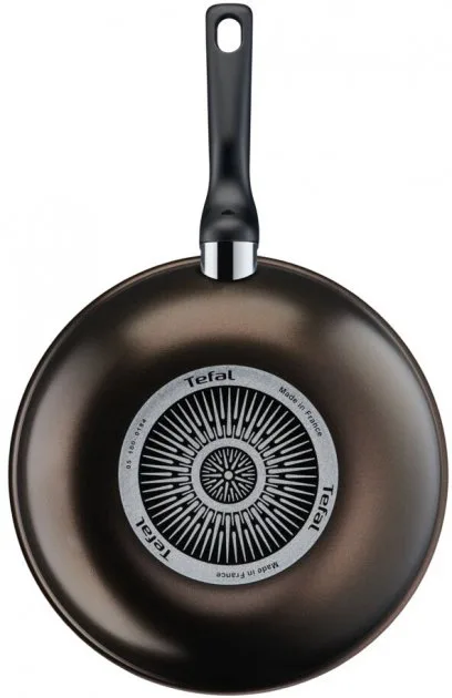 Сковорода ВОК Tefal XL Intense, 28 см, з алюмінію, чорного кольору.