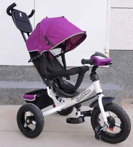 Велосипед Best Trike з надувними колесами 29см та 26см для дітей з USB фарою та пультом управління.