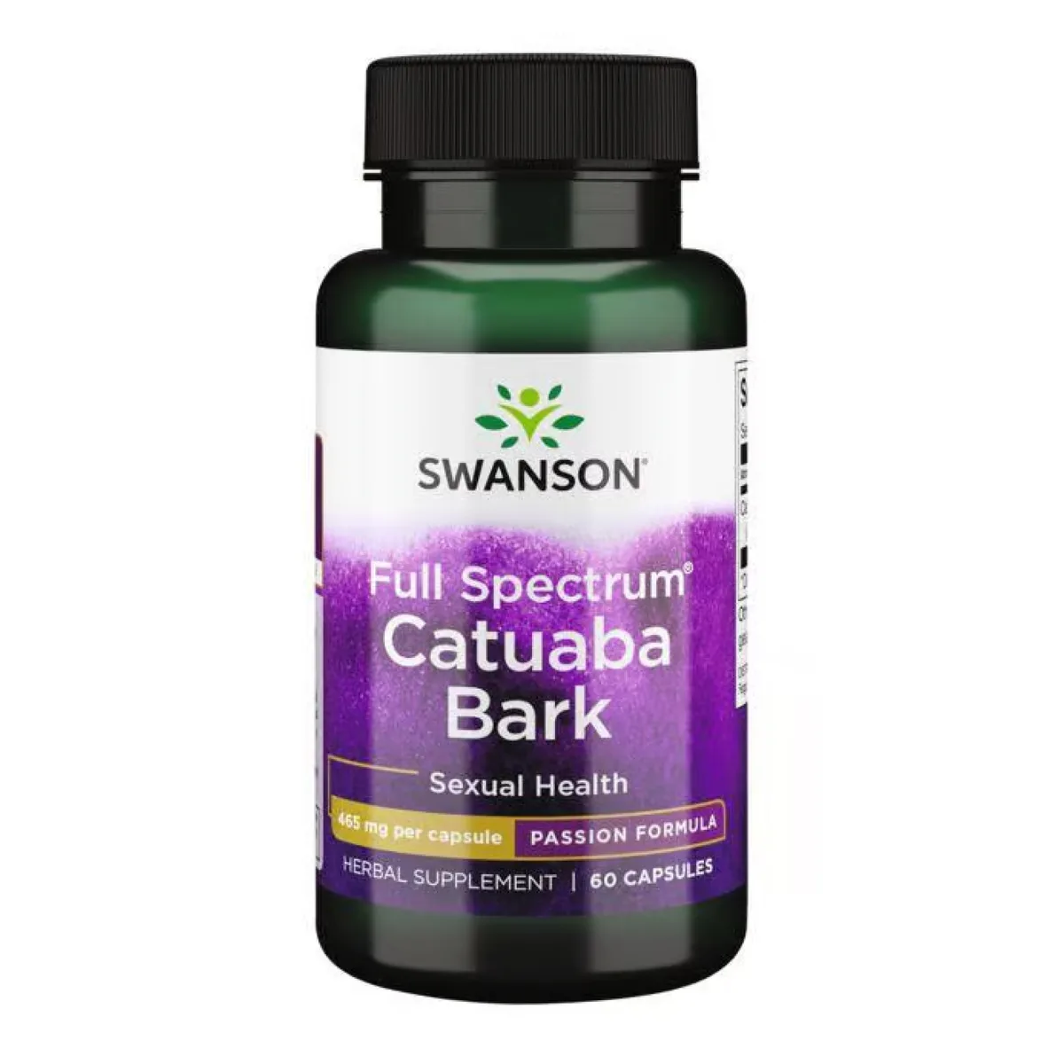 Капсули Swanson Catuaba Bark 465 мг 60 капсул Повний спектр кори