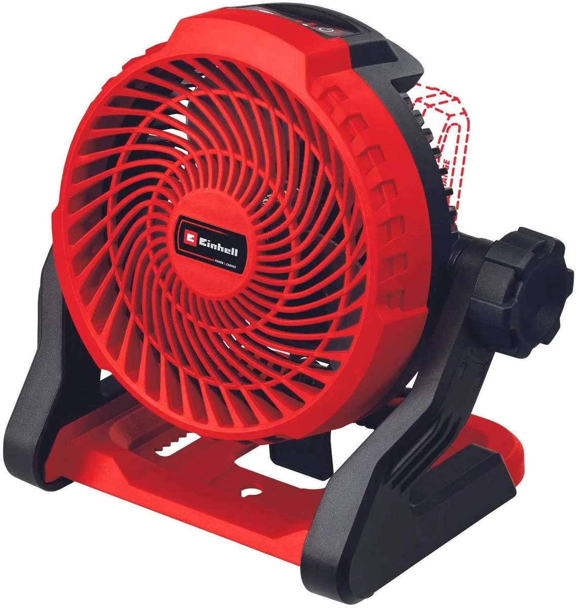 Акумуляторний вентилятор Einhell GE-CF 18/2200 Li, 18В, PXC, 180 мм, 1200-2200 об/хв, вага 1.2 кг, без батареї та зарядного пристр