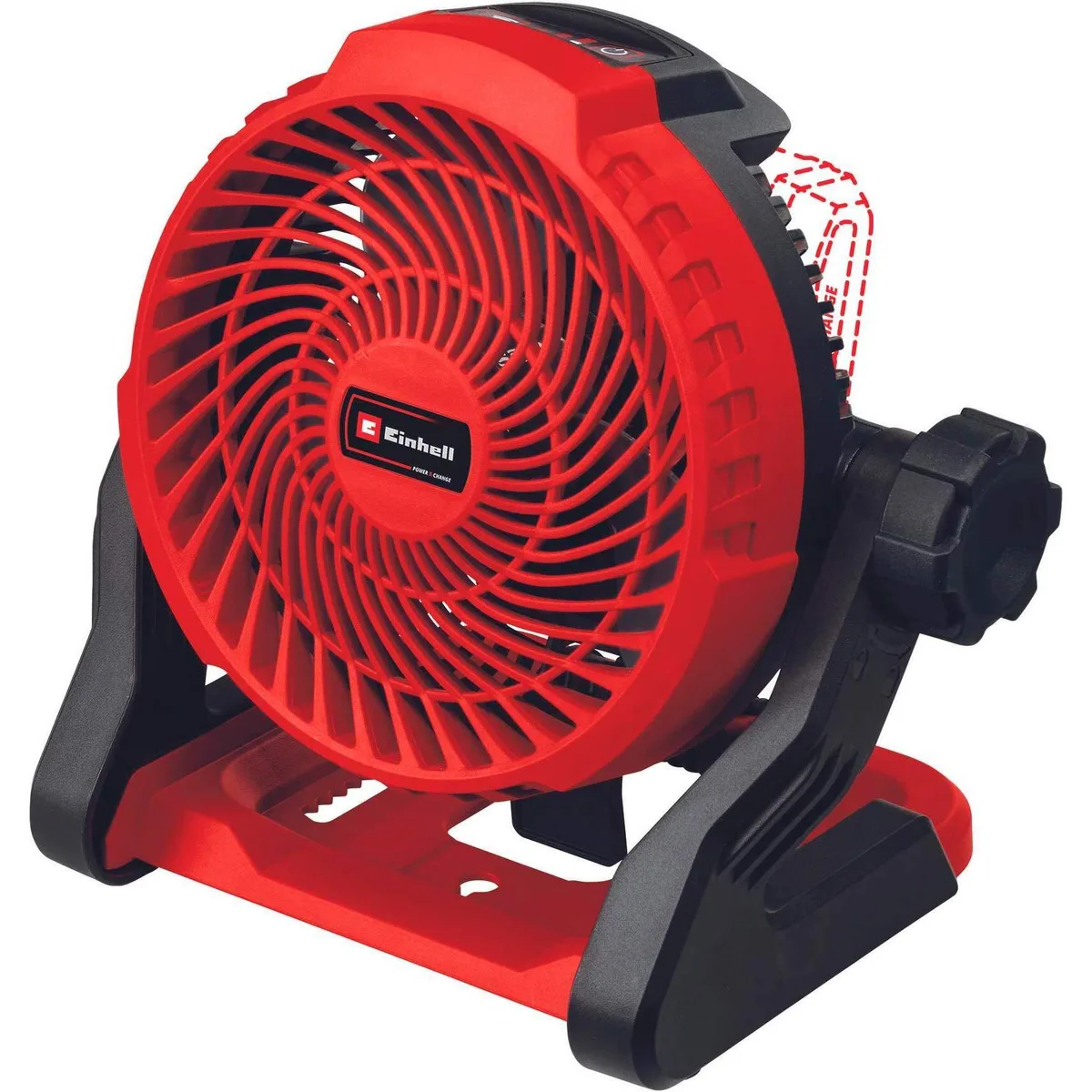 Акумуляторний вентилятор Einhell GE-CF 18/2200 Li, 18В, PXC, 180 мм, 1200-2200 об/хв, вага 1.2 кг, без батареї та зарядного пристр