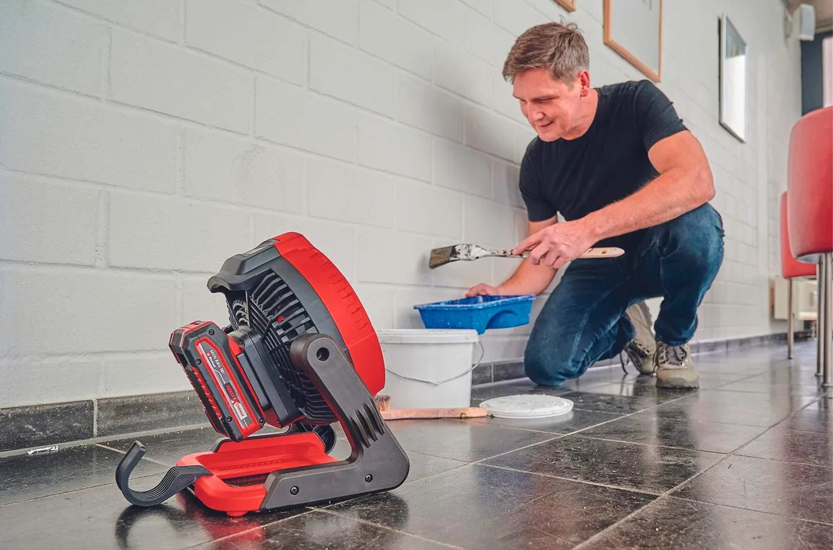 Акумуляторний вентилятор Einhell GE-CF 18/2200 Li, 18В, PXC, 180 мм, 1200-2200 об/хв, вага 1.2 кг, без батареї та зарядного пристр