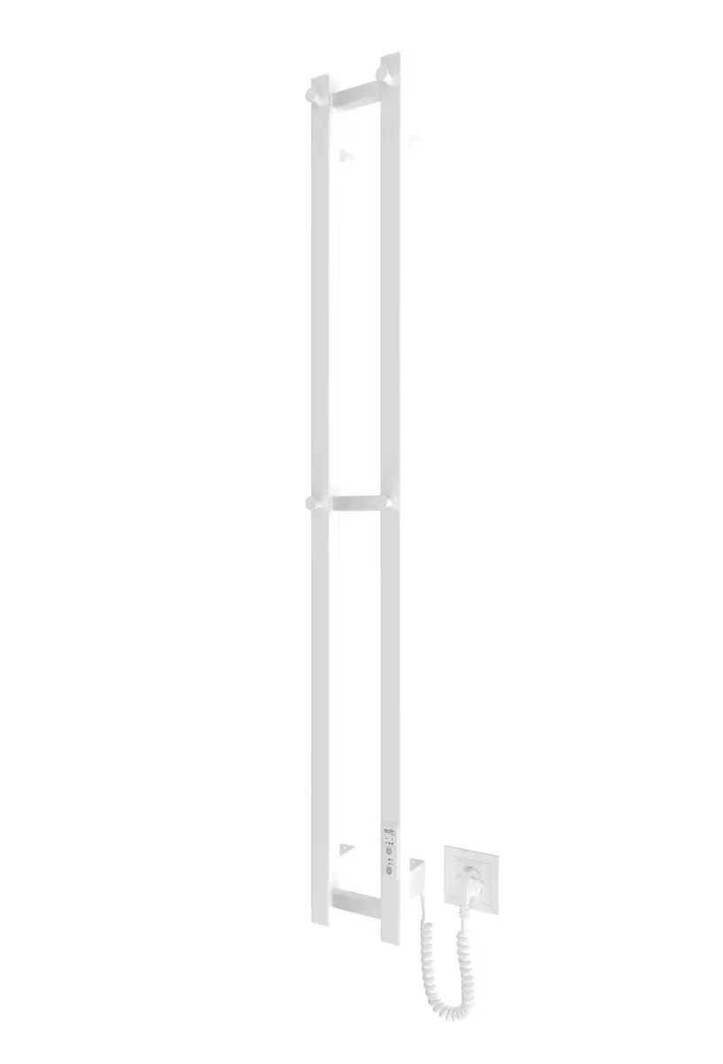 Рушникосушка Hygge Family електрична Slim, 1170х140х80мм, таймер-регулятор, сталь, білий матовий