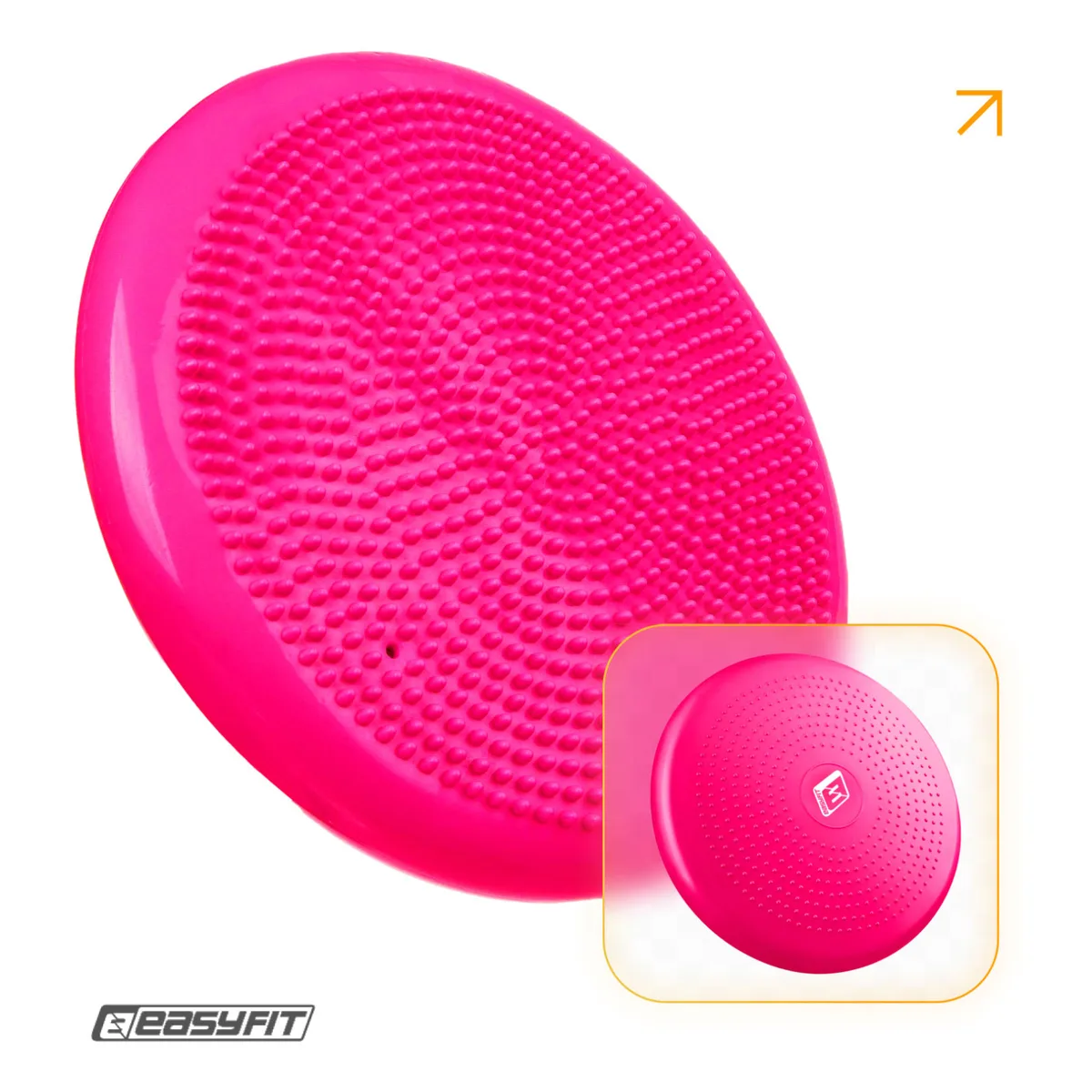 Балансувальна подушка масажна EasyFit гума 33 см рожева