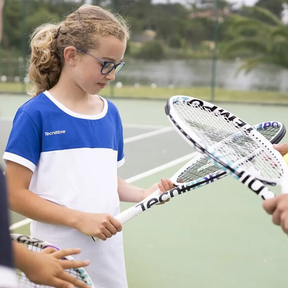 Ракетка Tecnifibre алюмінієва 24 дюйми біла для дітей з чохлом