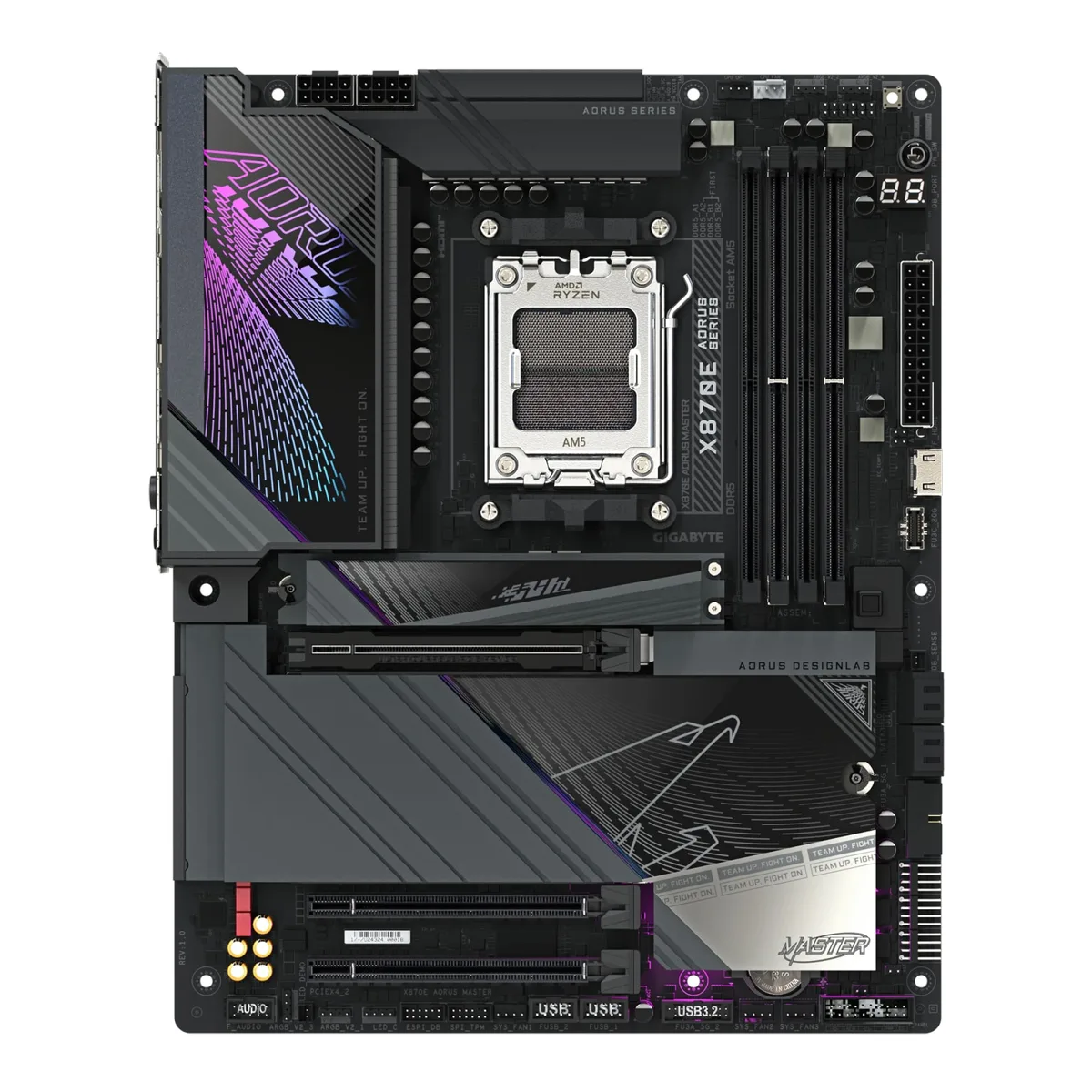 Материнська плата Gigabyte ATX AM5 X870E 4xDDR5 256ГБ HDMI M.2 Wi-Fi 5.3
