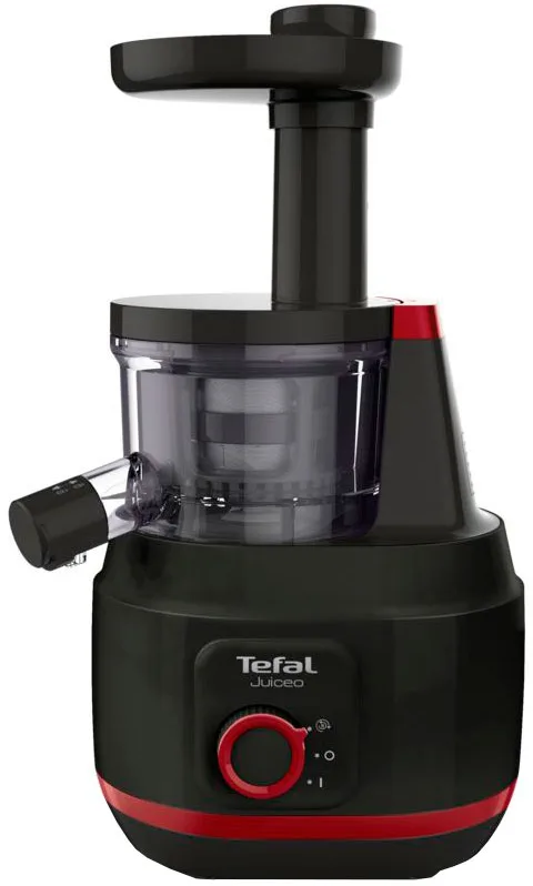 Соковижималка шнекова Tefal пластик 39,1х26,8х32 см чорна червона