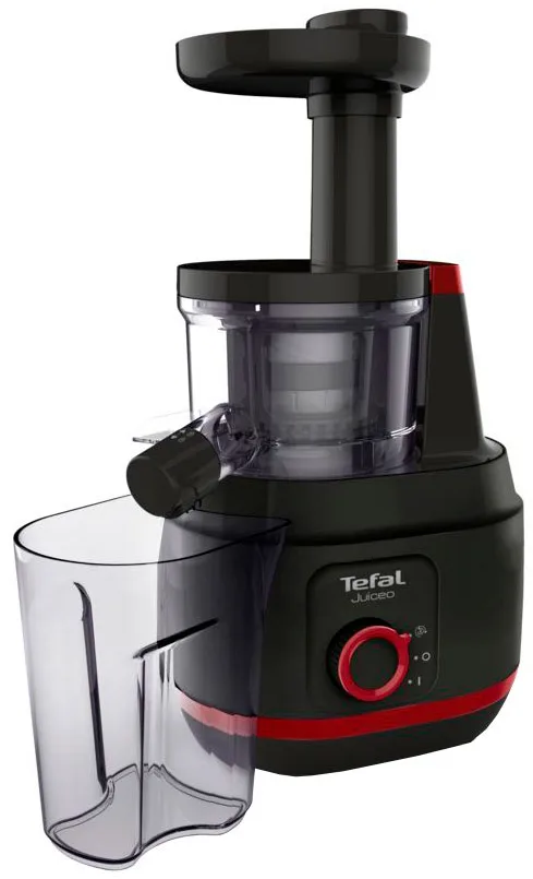Соковижималка шнекова Tefal пластик 39,1х26,8х32 см чорна червона