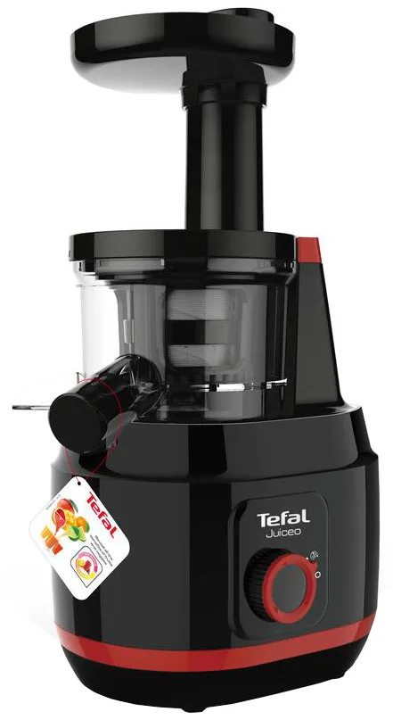 Соковижималка шнекова Tefal пластик 39,1х26,8х32 см чорна червона