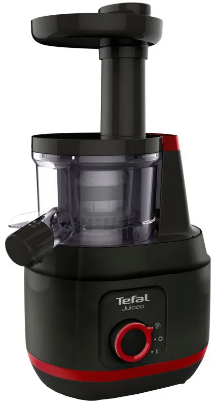 Соковижималка шнекова Tefal пластик 39,1х26,8х32 см чорна червона