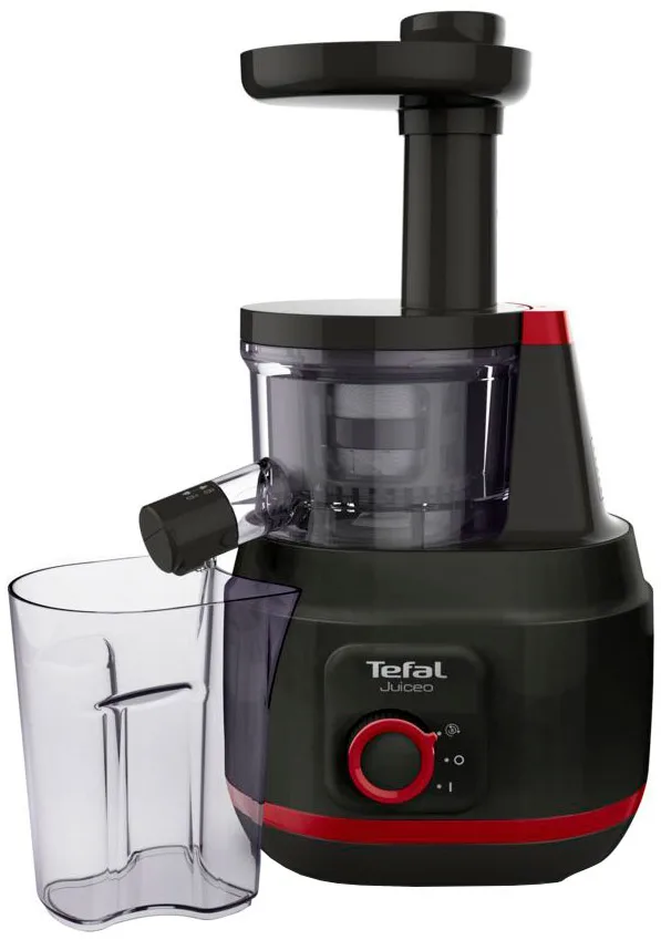 Соковижималка шнекова Tefal пластик 39,1х26,8х32 см чорна червона