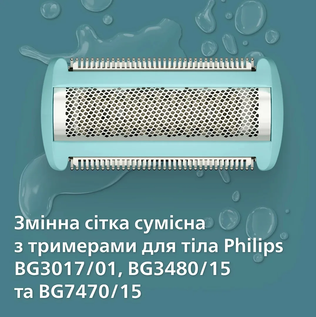 Змінна насадка з сітчастою поверхнею для бритви для тіла.