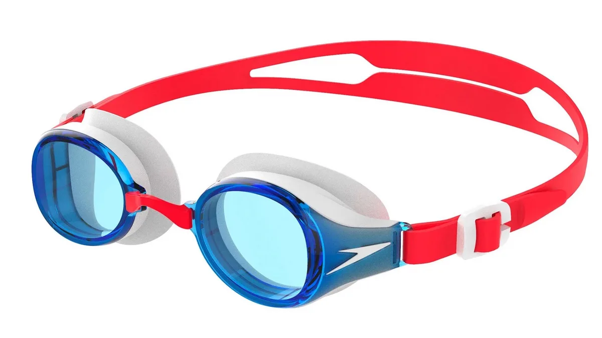 Окуляри для плавання SPEEDO полікарбонат OSFM червоний блакитний для дітей