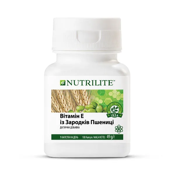 Nutrilite™ Витамин Е из пшеничных зародышей — 100 капсул Амвей