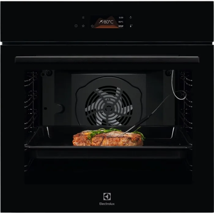Духова шафа Electrolux електрична 72л A+ конвекція для випікання і запікання чорна