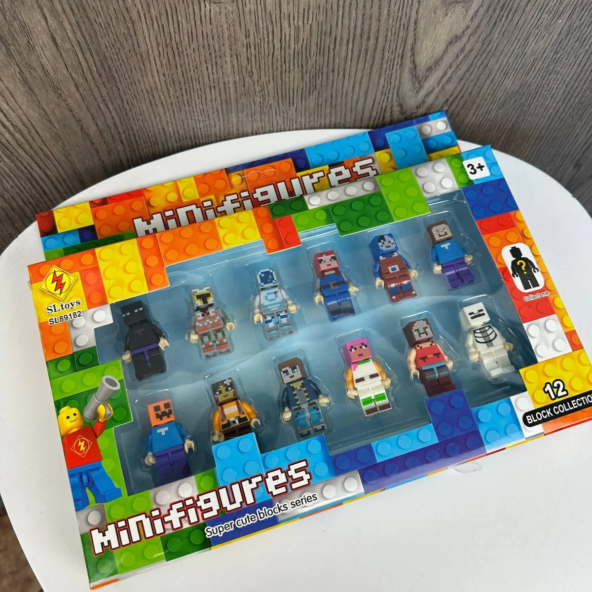 Фигурки LEGO Майнкрафт 12 шт пластик 26х18х4 см разные цвета