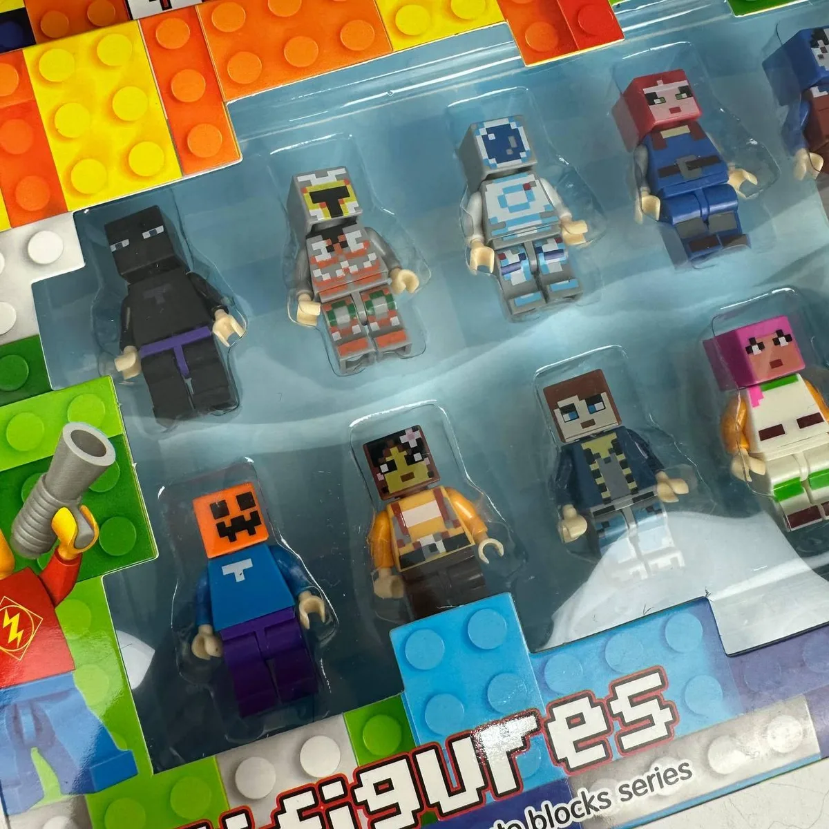 Фигурки LEGO Майнкрафт 12 шт пластик 26х18х4 см разные цвета