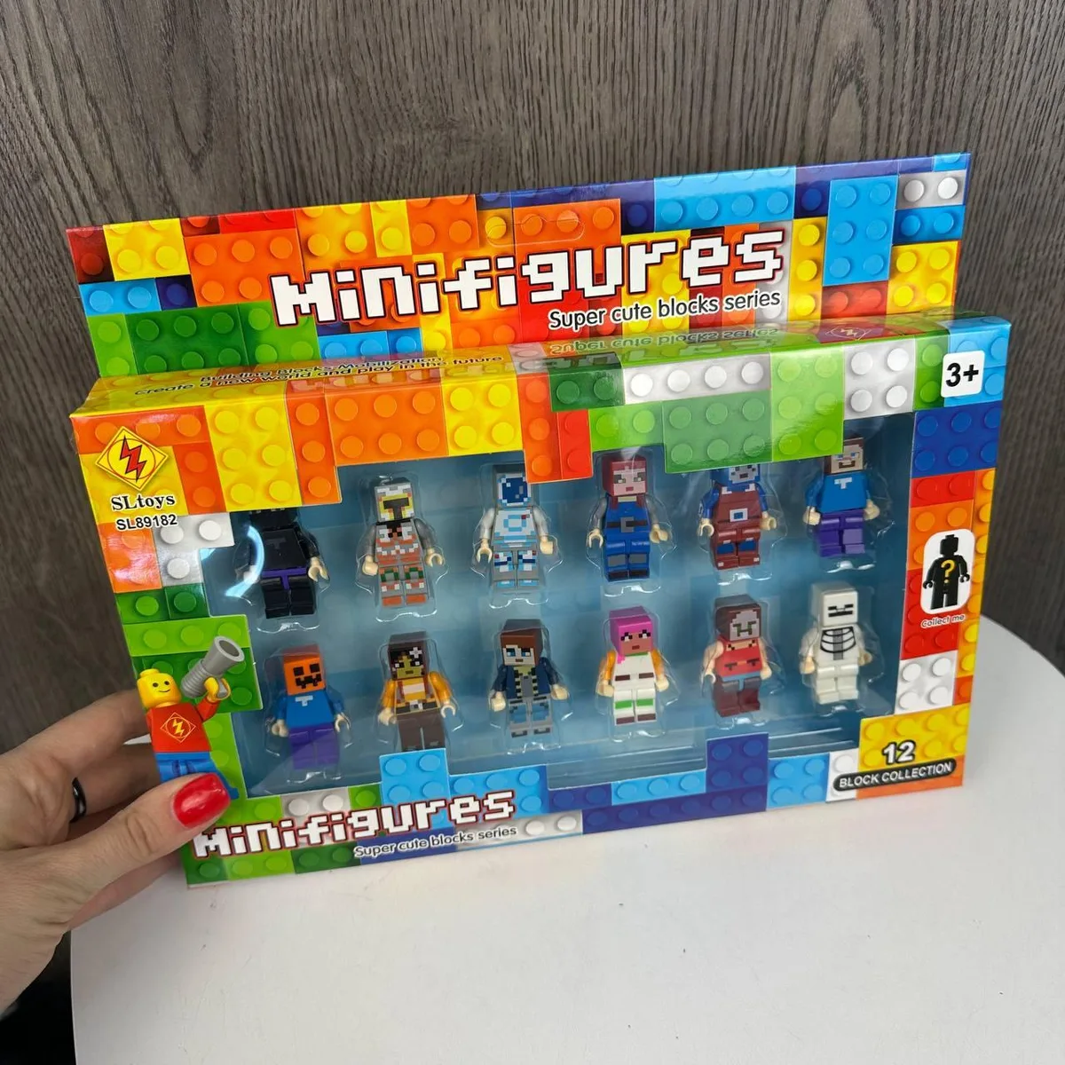 Фигурки LEGO Майнкрафт 12 шт пластик 26х18х4 см разные цвета
