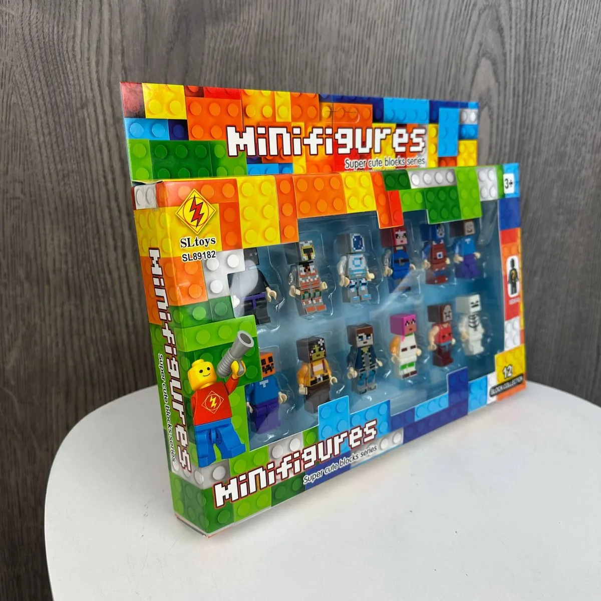 Фигурки LEGO Майнкрафт 12 шт пластик 26х18х4 см разные цвета