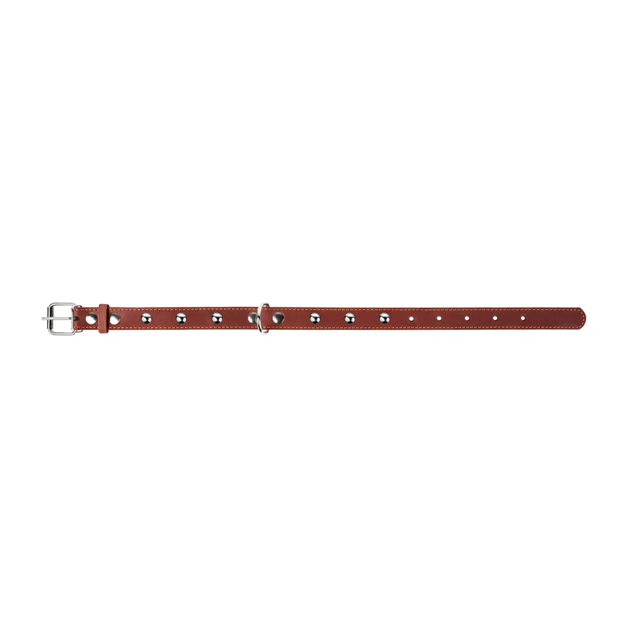 Нашийник одинарний CoLLaR 20мм шкіряний 32-40см коричневий