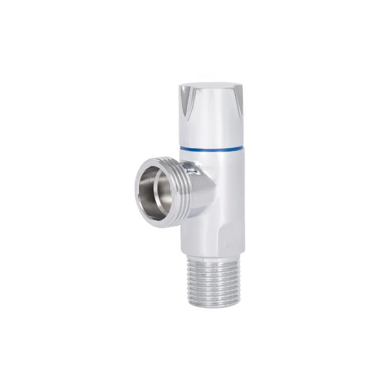 Кран кутовий 1/2"x3/4" латунь хромований кругла ручка 585x195x200 мм