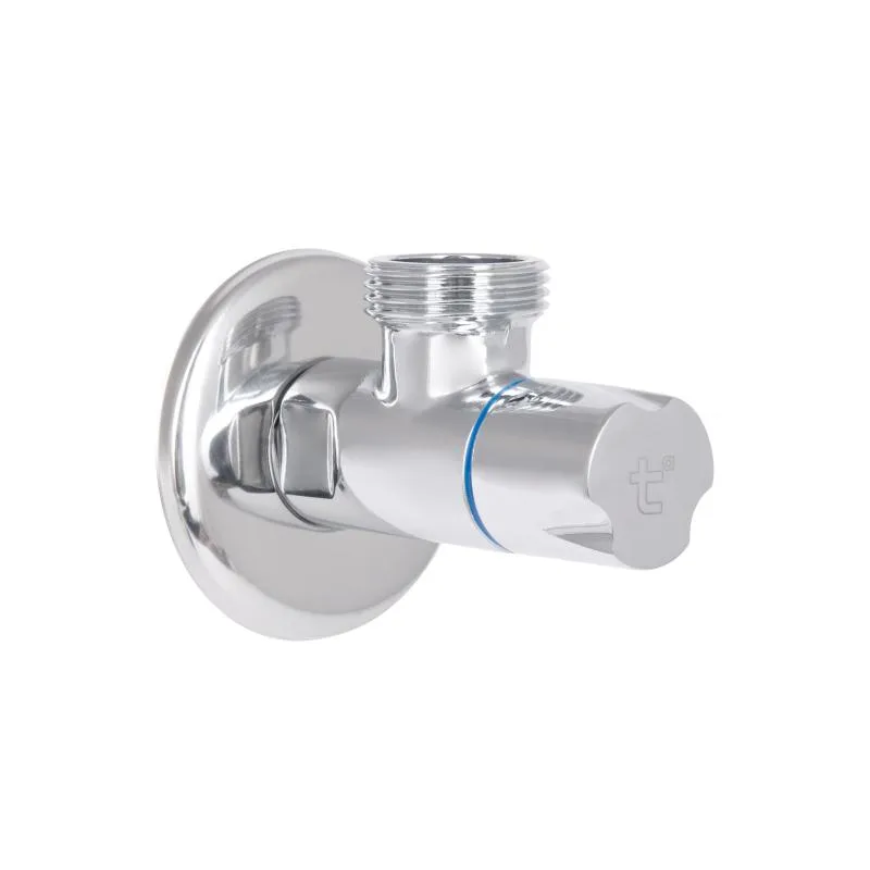 Кран кутовий 1/2"x3/4" латунь хромований кругла ручка 585x195x200 мм