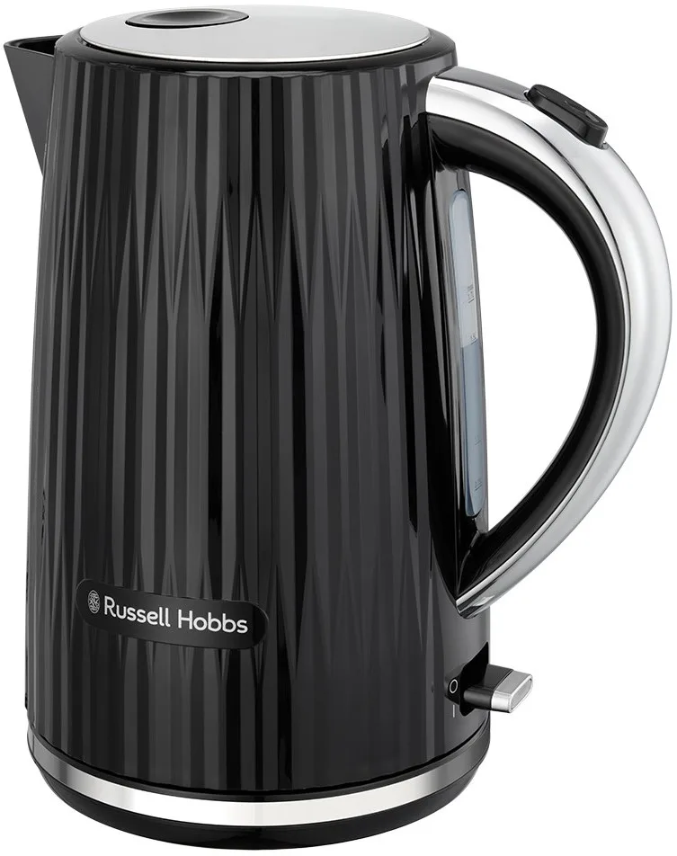 Электрочайник Russell Hobbs Eden, 17л, из нержавеющей стали и пластика, черного цвета